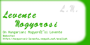 levente mogyorosi business card